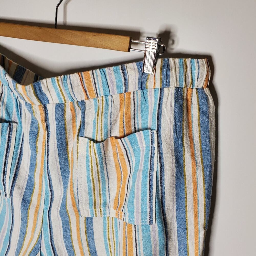 Briggs Linen Blend striped drawstring linen casual shorts NEW Size XXL - Picture 8 of 11